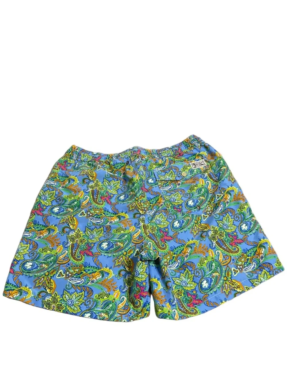 Polo Ralph Lauren Swimwear Blue Paisley Swim Trunks Men’s L Beach Cruisewear